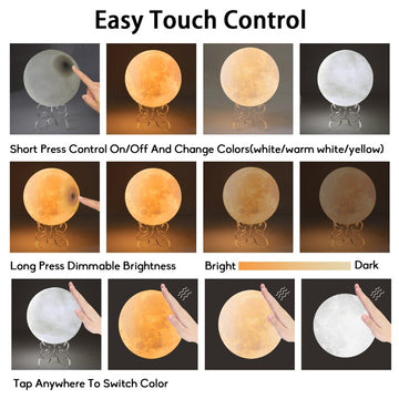 Hunbamp LED Moon Night Light For Kids Gift